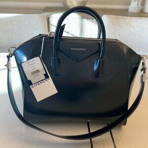 NEW Givenchy Black Leather Handbag (Antigona bag) -  NEVER USED